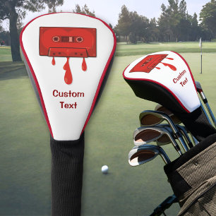 Red Heart Cassette Golf Head Cover