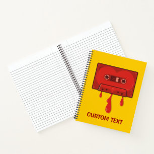 Red Heart Cassette Notebook
