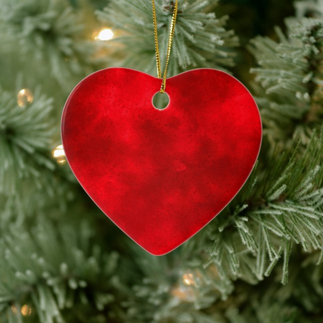 Red Heart Ceramic Decoration (Tree)