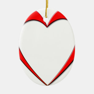Red Heart Ceramic Tree Decoration
