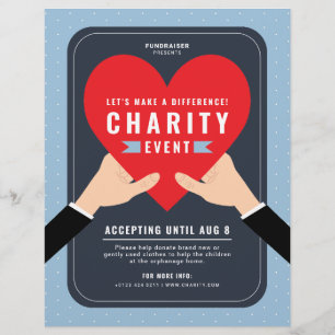 Red Heart Charity Fundraiser Event Flyer
