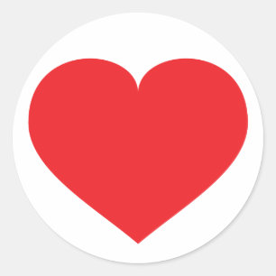 Red Heart Classic Round Sticker