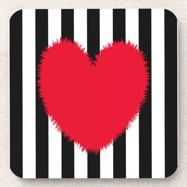 Red heart coaster (Front)
