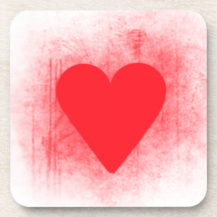 Red heart coaster