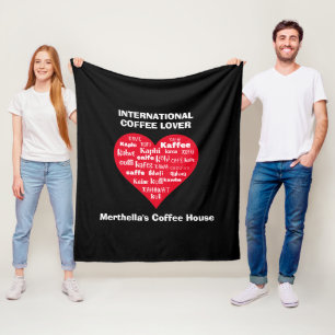 Red Heart COFFEE LOVER Fleece Blanket