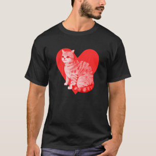 Red Heart Cute Pet Best Friend American Shorthair T-Shirt