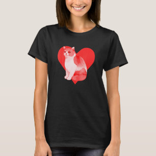 Red Heart Cute Pet Best Friend British Shorthair C T-Shirt