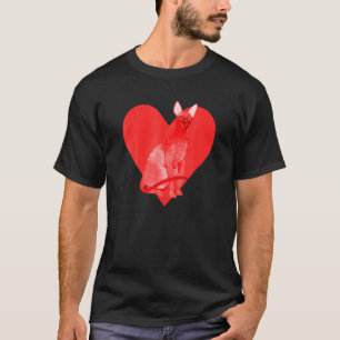 Red Heart Cute Pet Best Friend Cornish Rex Cat T-Shirt