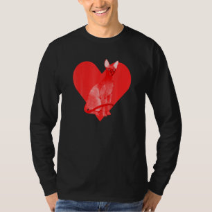 Red Heart Cute Pet Best Friend Cornish Rex Cat T-Shirt