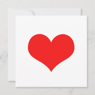 Red Heart Cute Valentine's Day Custom Colour Trend Card