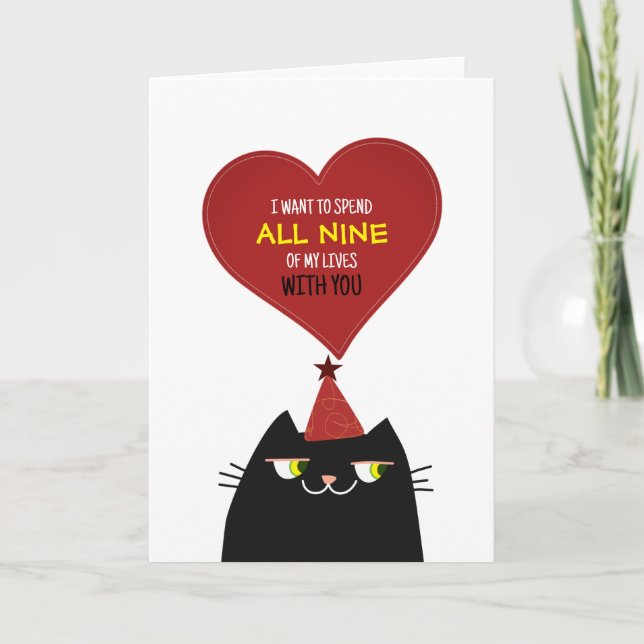 Red Heart Cute Valentine's Day Holiday Card (Front)