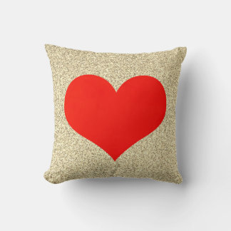 Red Heart Cute Weddings Gold Glittery Bright Cool Cushion