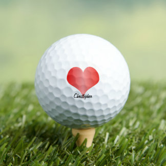 Red Heart Design Personalised Golf Balls