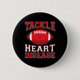 Red Heart Disease Awareness Tackle Heart Disease 6 Cm Round Badge