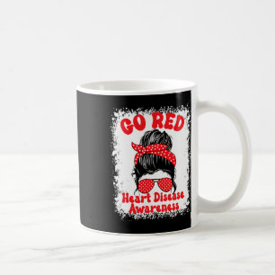 Red Heart Disease Awareness We Wear Red In Februar Coffee Mug