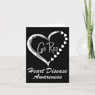 Red Heart Disease We Wear Red Go Red Heart Disease Card
