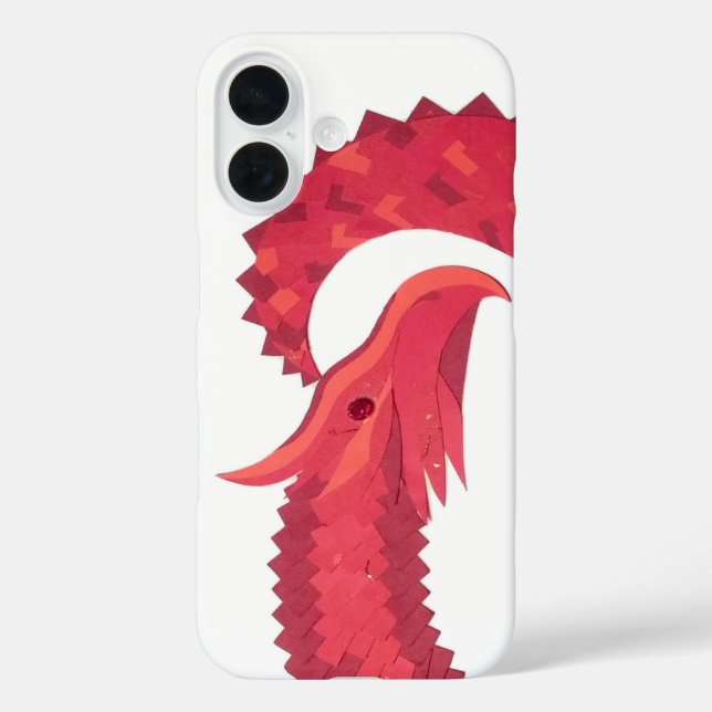 Red heart dragon on white Case-Mate iPhone case (Back)