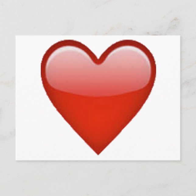 Red Heart - Emoji Postcard (Front)