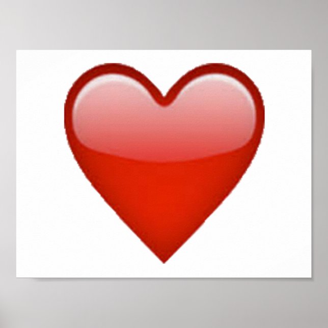 Red Heart - Emoji Poster (Front)
