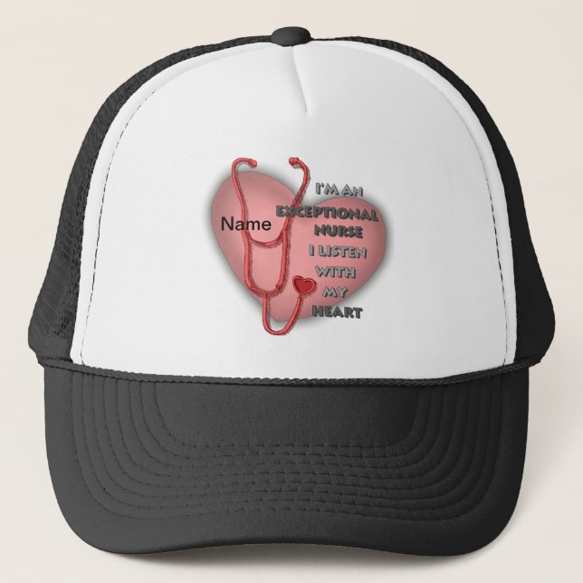 Red heart exceptional nurse  trucker hat (Front)