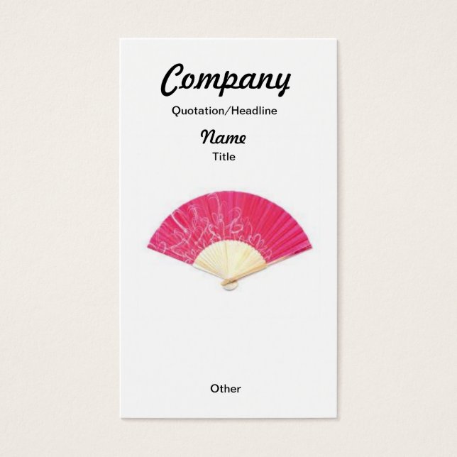 Red Heart Fan Custom Earrings/Business Card (Front)