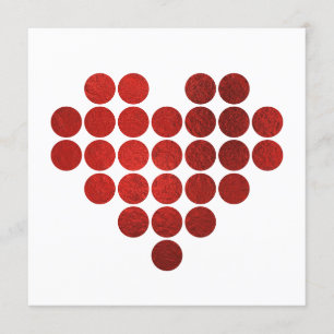 RED HEART FAUX GOLD FOIL DOTS VALENTINE'S DAY CARD