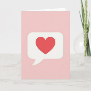 Red Heart Faux Gold Foil Look Card