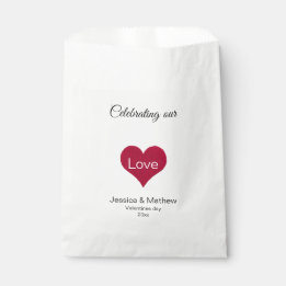 Red heart favour bags