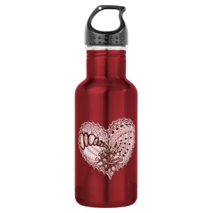 Red Heart Fire Doodle 532 Ml Water Bottle