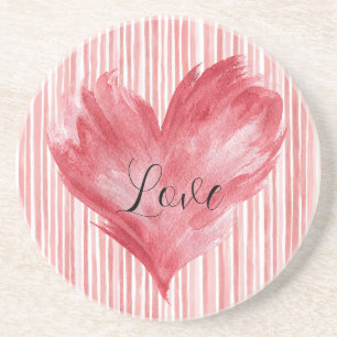 Red Heart Flame Love Coaster