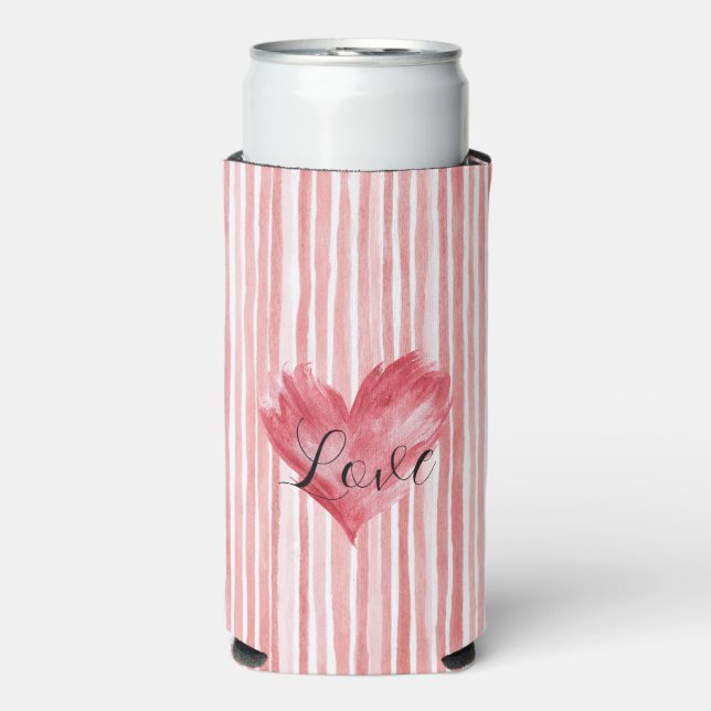 Red Heart Flame Love Seltzer Can Cooler (Seltzer Front)