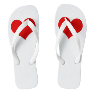 Red Heart  Flips Flops Flip Flops