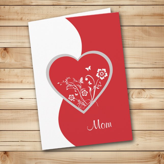 Red Heart Flower Mum Birthday Card (Creator Uploaded)
