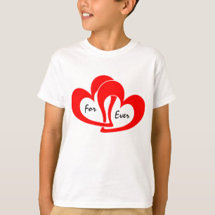 Red Heart Forever Custom Valentines Day T-Shirt
