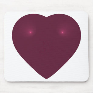 Red Heart Fractal Mouse Mat