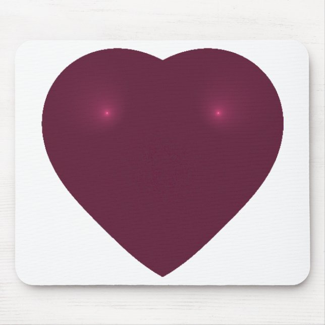 Red Heart Fractal Mouse Mat (Front)