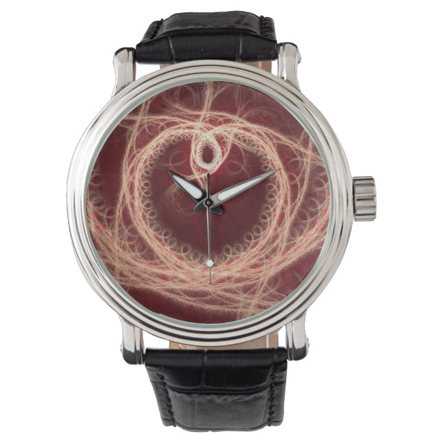 Red Heart Fractal Watch (Front)