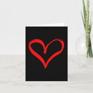Red Heart Funny Cute Design For Men Women Husband  Card