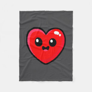 Red Heart Funny Cute Design For Men Women Husband  Fleece Blanket