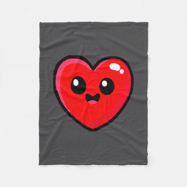 Red Heart Funny Cute Design For Men Women Husband  Fleece Blanket (Front)