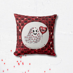 Red Heart Ghost Valentine's Pattern Cushion