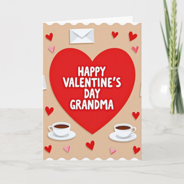 Red Heart Grandma Card (Front)