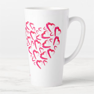 Red Heart Happy Anniversary Latte Mug Set
