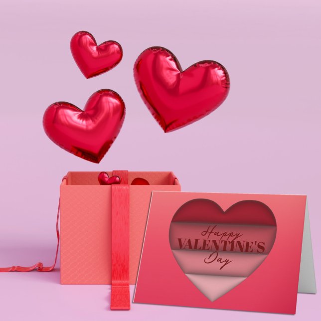 Red Heart Happy Valentine's Day Card (Creator Uploaded)