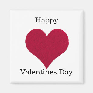 Red heart Happy Valentines day Magnet