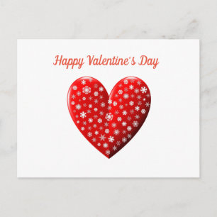 Red Heart Happy Valentine's Day Postcard