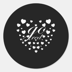Red Heart Health Month Tee American Heart Health 1 Classic Round Sticker