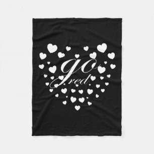 Red Heart Health Month Tee American Heart Health 1 Fleece Blanket