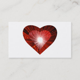 Red Heart 'heart' business card white