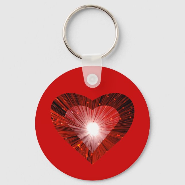 Red Heart 'heart' keychain red (Front)